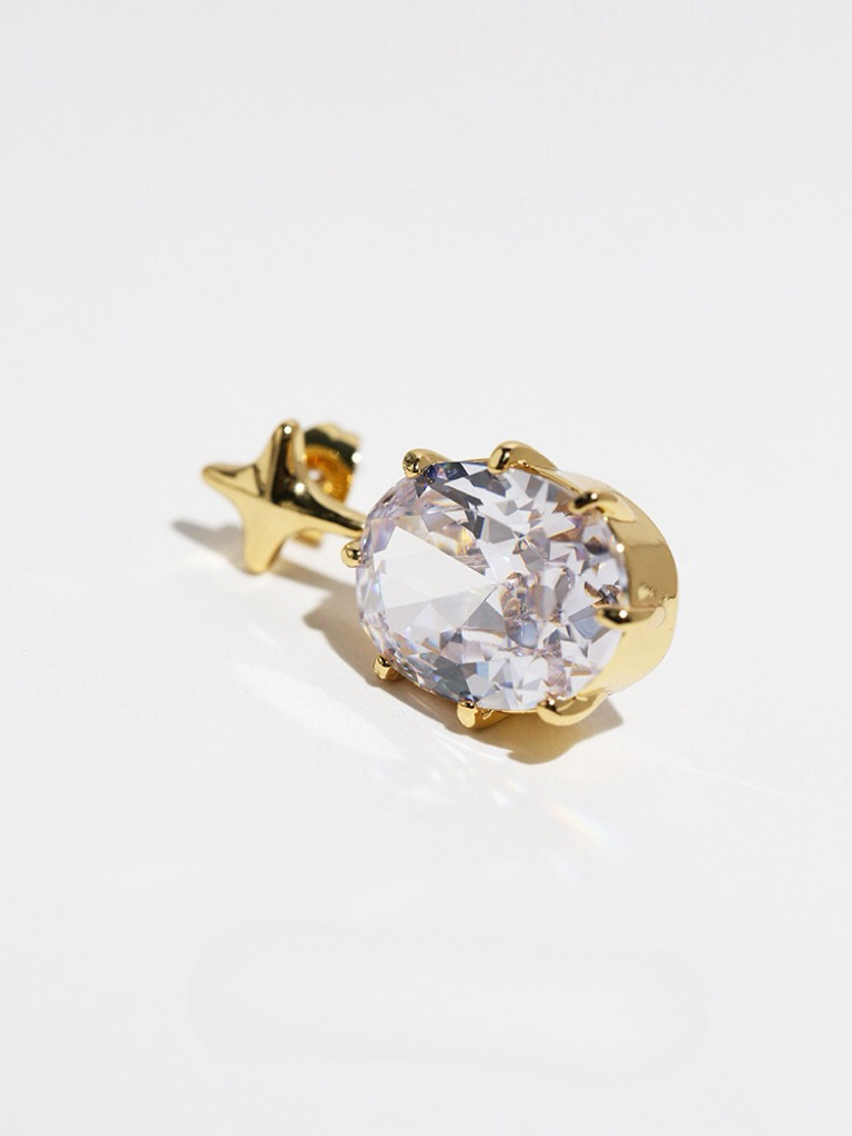 LUMINE SERIES DAZZLING STAR EARRINGS WITH WHITE CRYSTAL