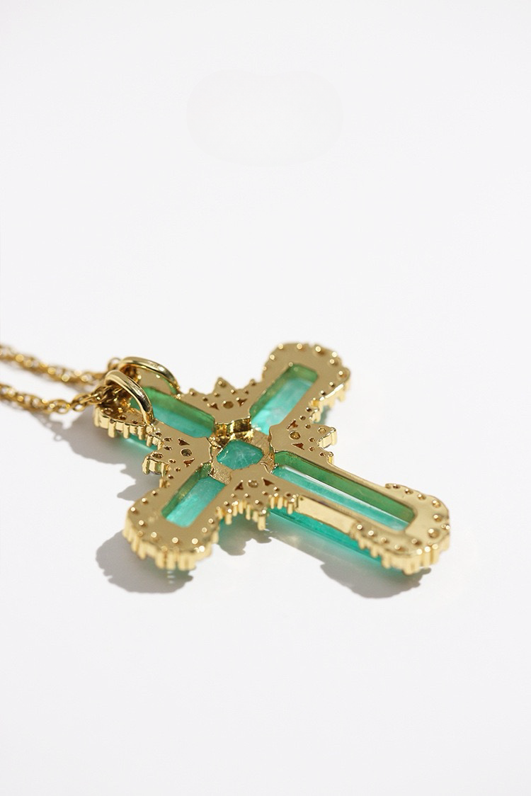 LUMINE SERIES CROSS WITH PARAIBA STONE