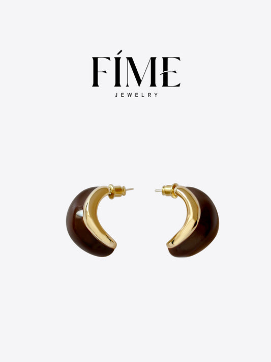 CLASSIC MYSTIC GLOW DOUBLE-SIDED DRIP ENAMEL EARRINGS