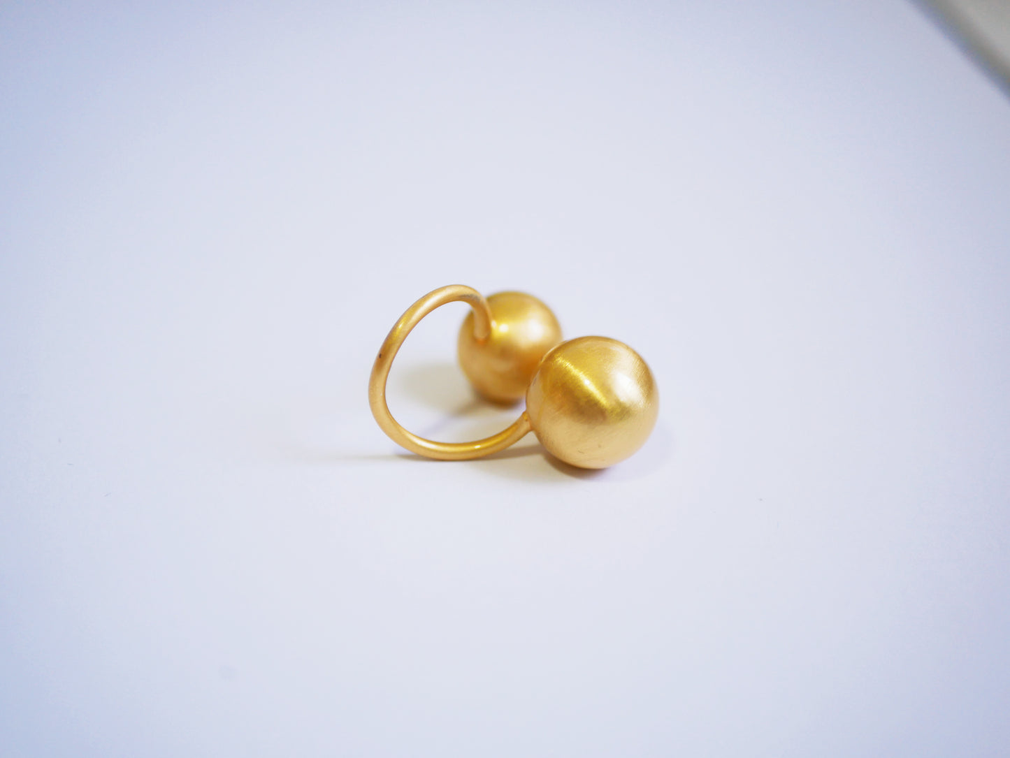 CLASSIC HANDCRAFTED 18K GOLD-PLATED FINE TEXTURED RING
