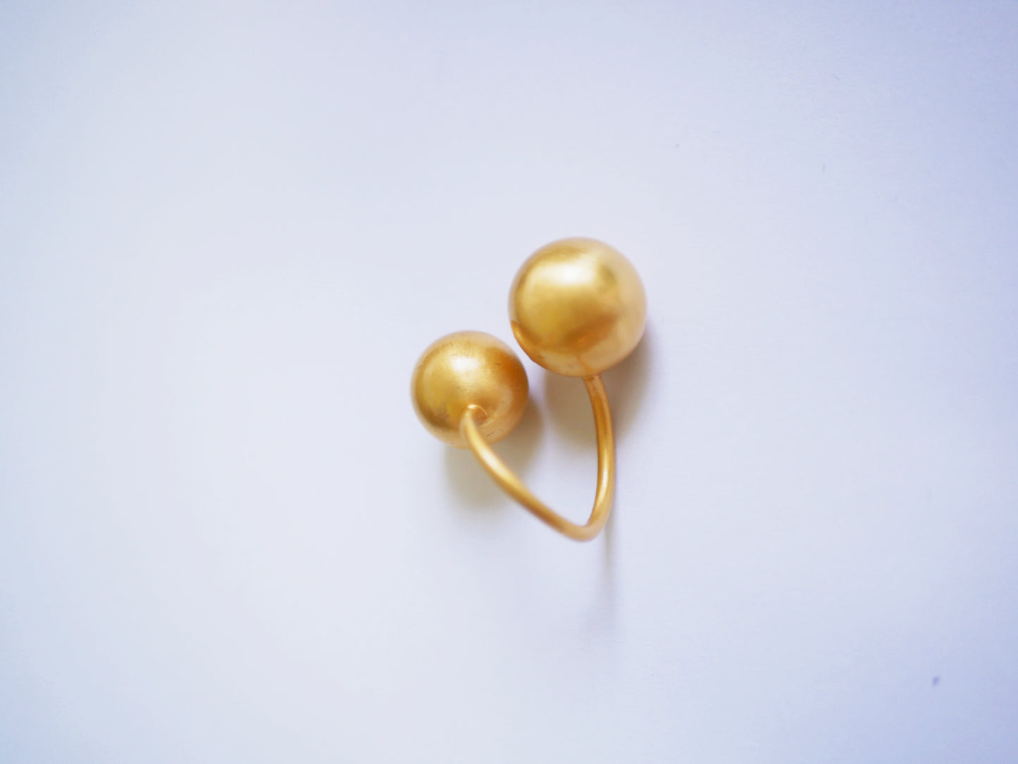 CLASSIC HANDCRAFTED 18K GOLD-PLATED FINE TEXTURED RING