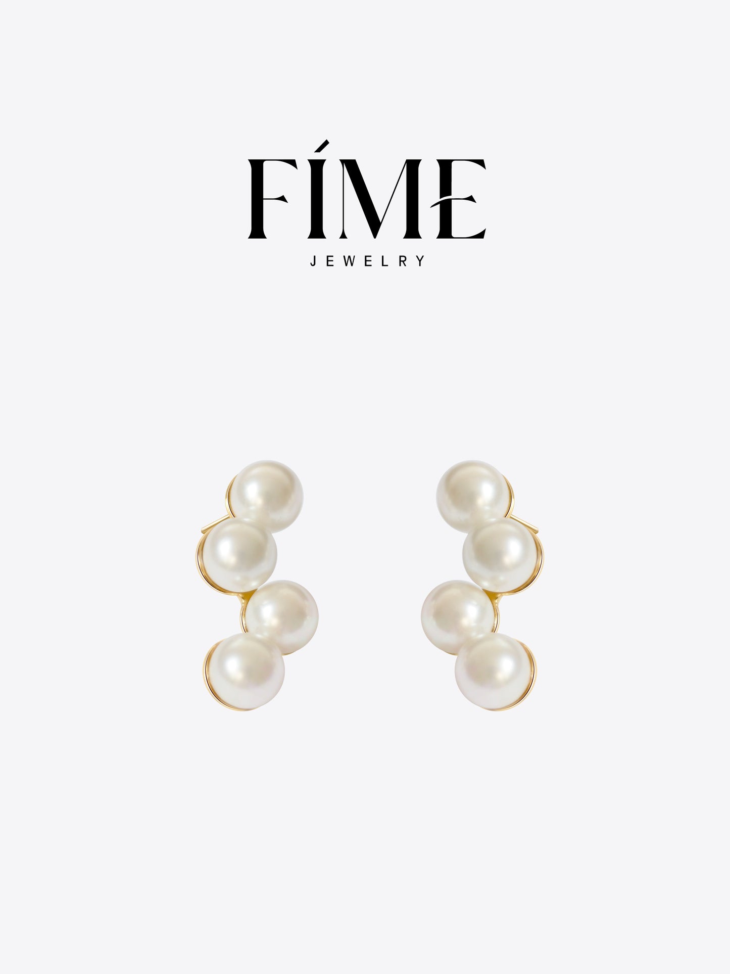 BLACHE LINEAR MINIMALIST PEARL EARRINGS