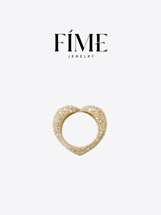 CLASSIC AMOUR MICROPAVED HEART RING