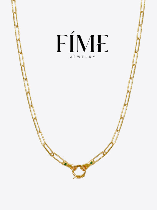 MYSTERIE 18K GOLD HAND-IN-HAND VERSATILE NECKLACE