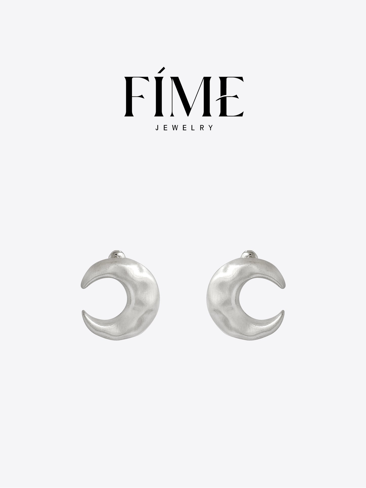 CLASSIC MOONLIGHT IRREGULAR CRESCENT-SHAPED EARRINGS