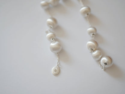 CLASSIC HANDCRAFTED 80CM  PLATINUM-PLATED  FINE TEXTURED AJUSTABLE NECKLACE