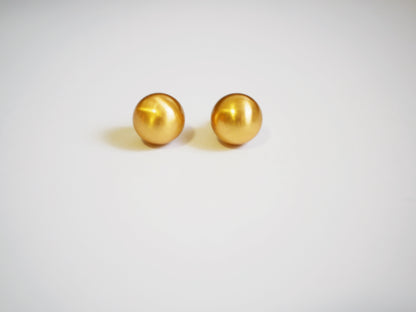 CLASSIC HANDCRAFTED   18K GOLD-PLATED  FINE TEXTURED EARRINGS 16MM