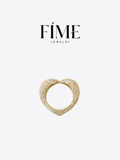 CLASSIC AMOUR MICROPAVED HEART RING